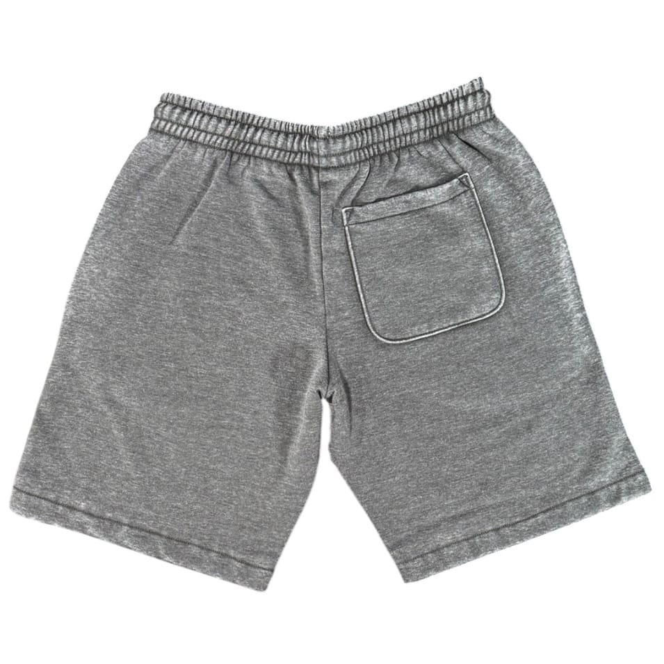 Liquid Crystals Burn Out Wash Hoodie & Short Set (Heather Grey)
