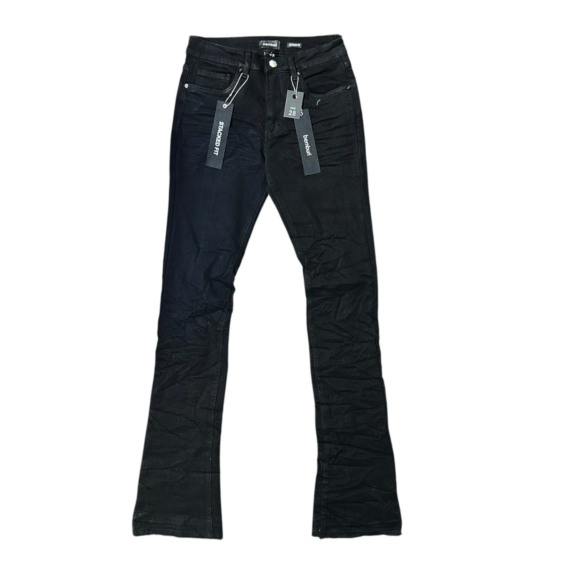 Bemburi Stacked Fit Denim Jean (Jet Black) M8503D