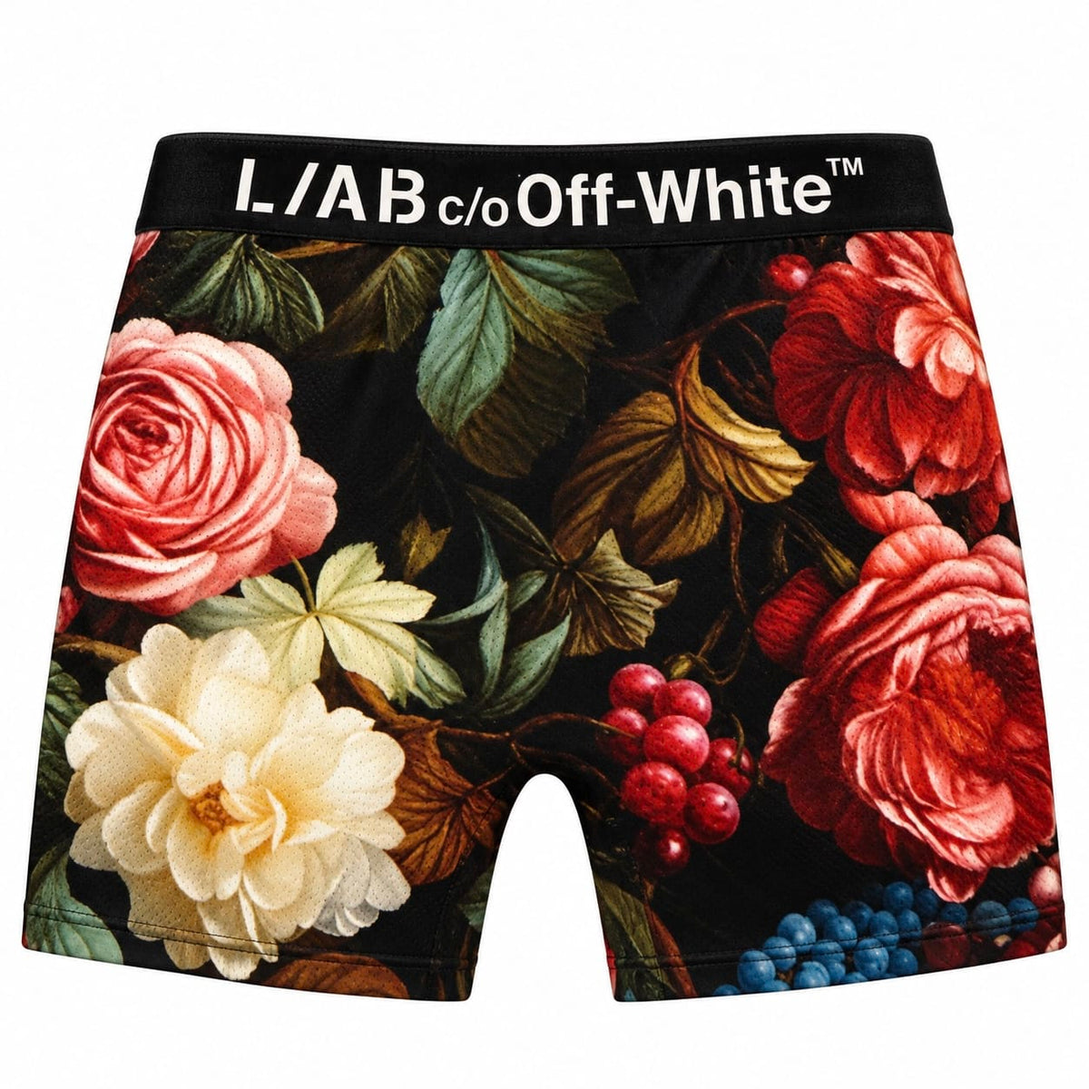 Lab Off-White Clamp Arrows Peony Floral Aop Boxer Briefs (Black/Pale Pink)