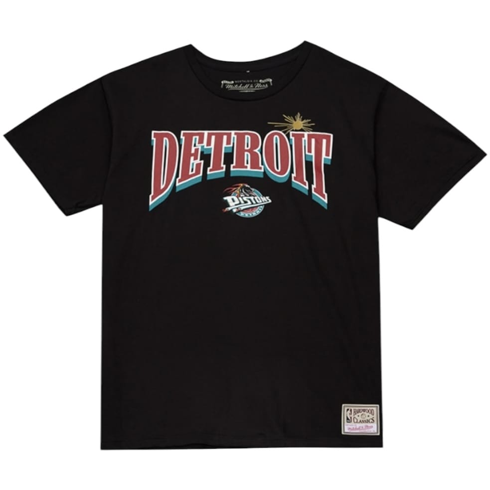 Mitchell & Ness Detroit Pistons In The City Wordmark Tee (Black)