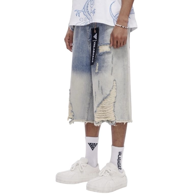 Valabasas Fuse Denim Shorts (Light Blue Wash) VLBS-VSH1-1005
