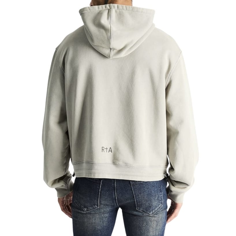 Rta Kam Cropped Oversized Hoodie (Dusted Grey Money Stamp)