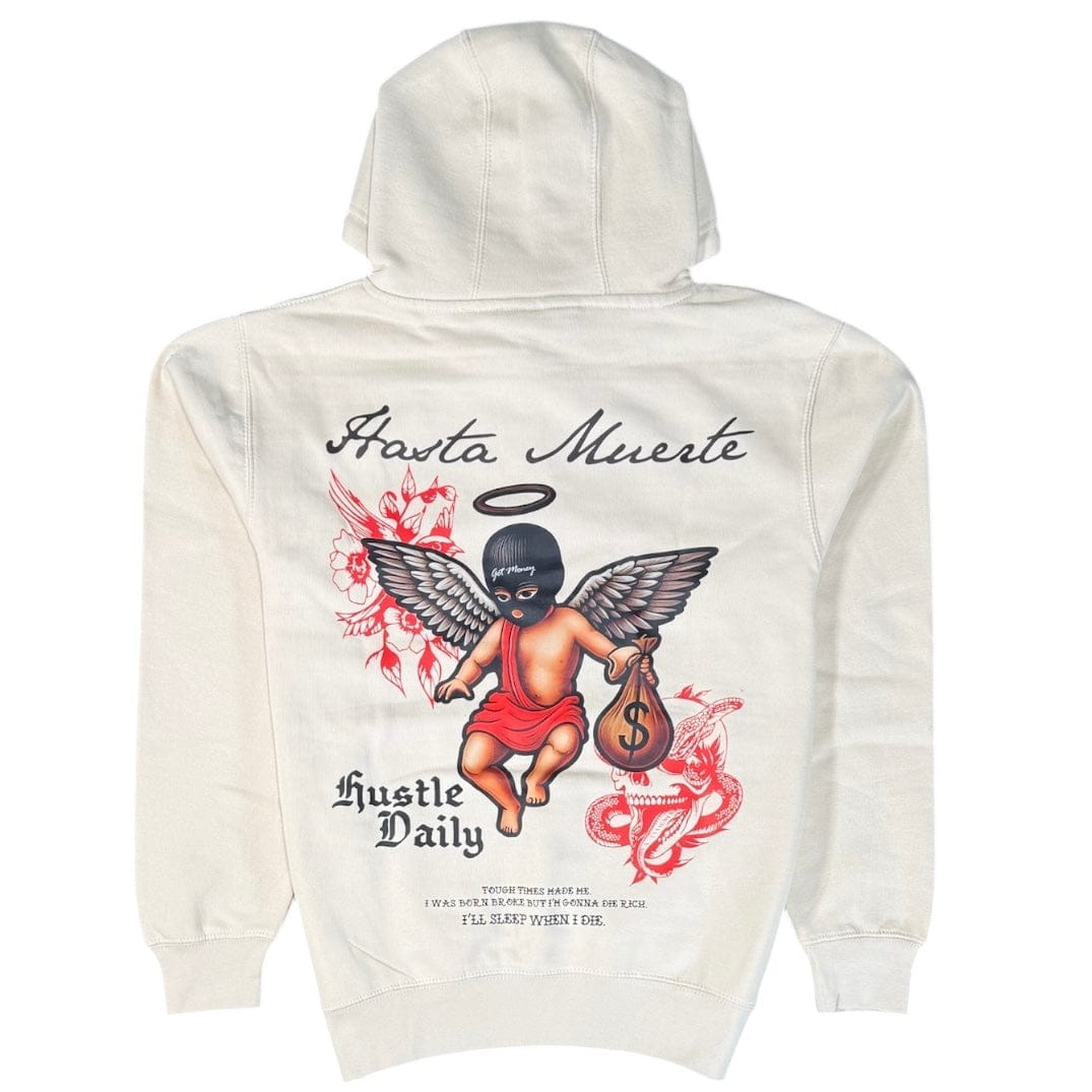 Hasta Muerte Red Shaded MM Tattoo Hoodie (Sandshell)