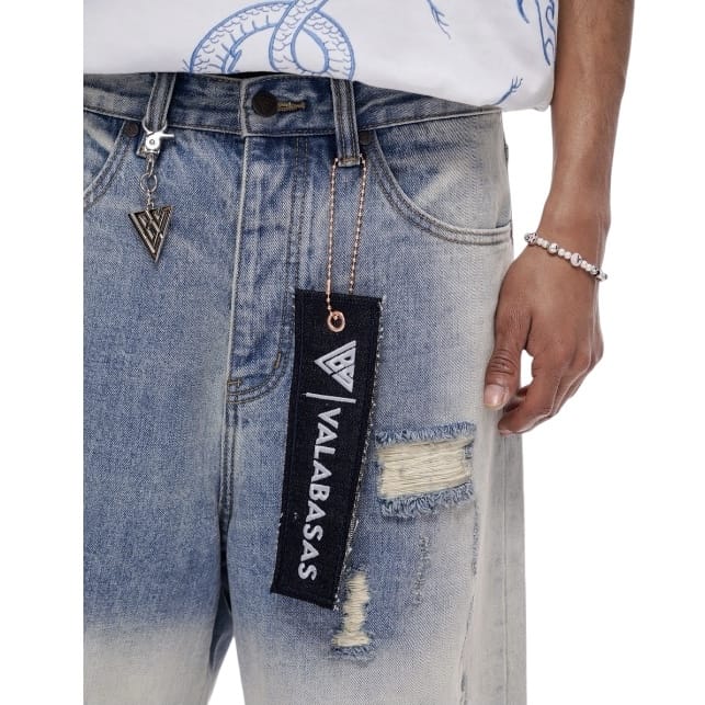 Valabasas Fuse Denim Shorts (Light Blue Wash) VLBS-VSH1-1005