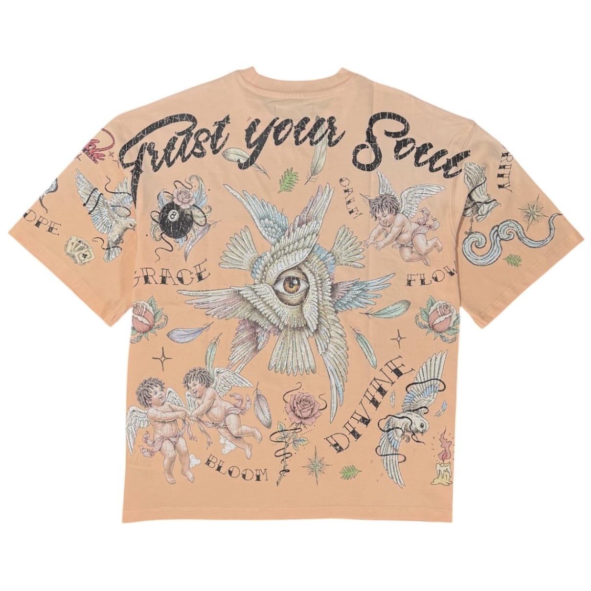 Roku Studios Faith Faded Boxy Tee (Guava) RK1482091-GUA