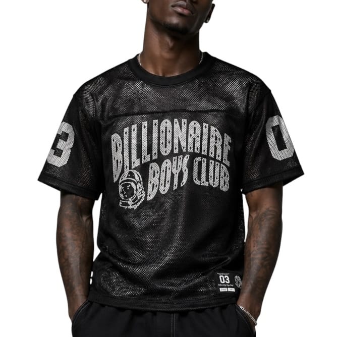 Billionaire Boys Club BB Varsity SS Mesh Knit Jersey (Black) 861-3300