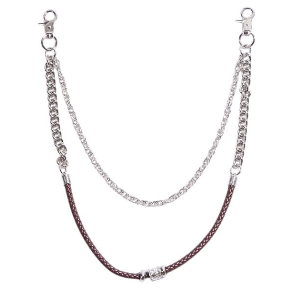 Embellish Leather Chain (Brown) EMB-SUM26-034