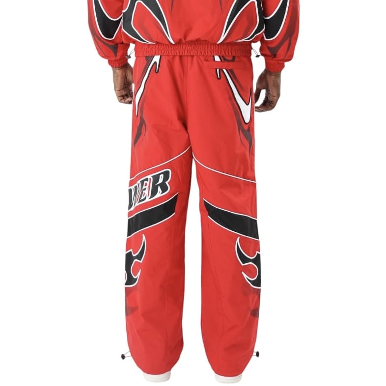 Smoke Rise Power Windbreaker Jacket & Pants Set (Red)