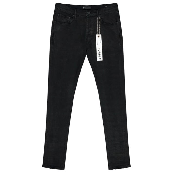 Purple Brand Low Rise Skinny Jean (Black Resin 3D) P001-BLR
