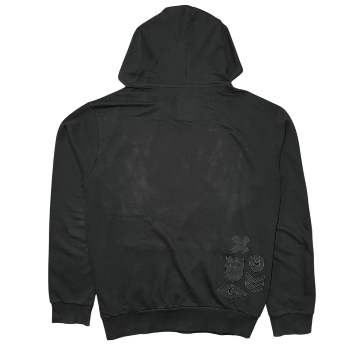 Mad Blue Patch Skull Hoodie (Black) MT7766