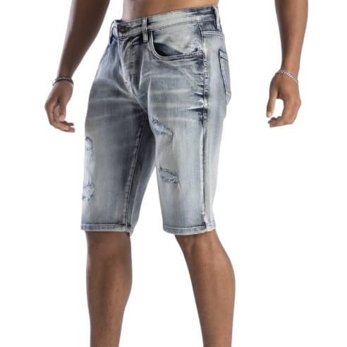 Cest La Vie Washed Denim Short (Niagara Blue)