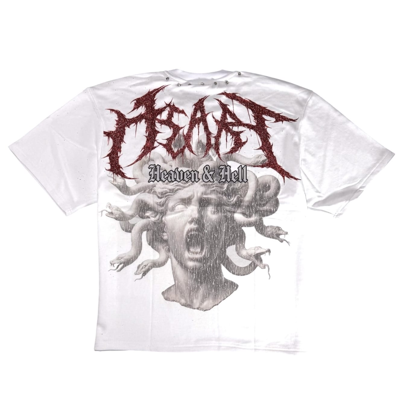 Rebel Minds Divine Medusa Crop Tee (White) 610-11131
