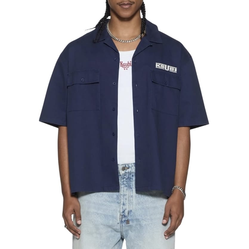 Ksubi Zoom Boiler SS Shirt (Navy) MPF26SH004