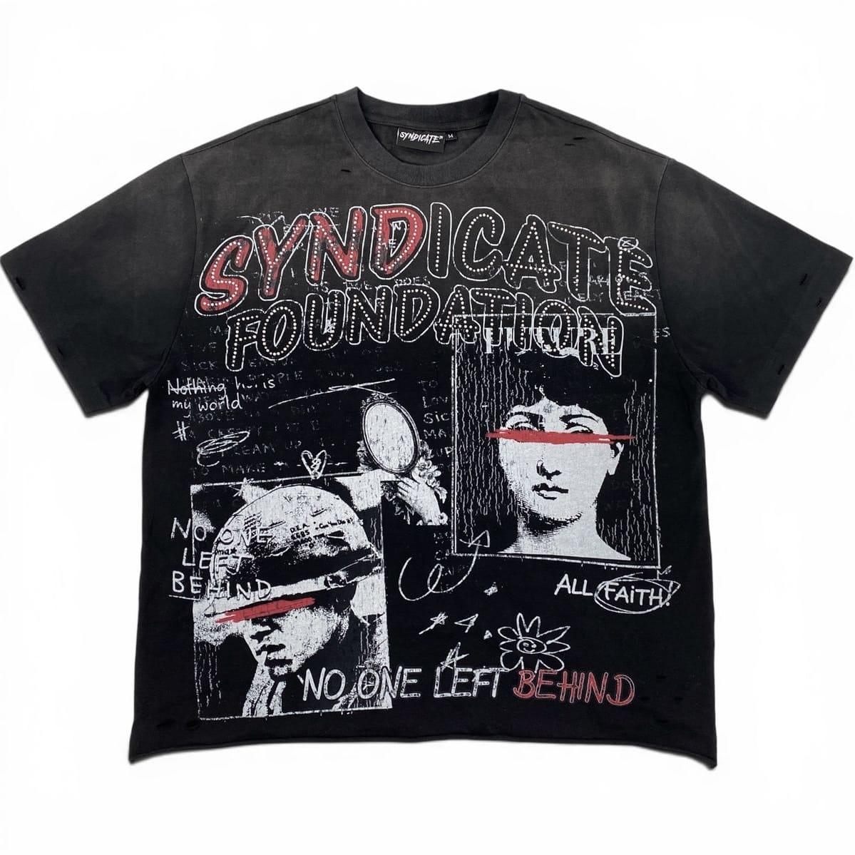 The Syndicate Left Behind Tee (Black Wash)