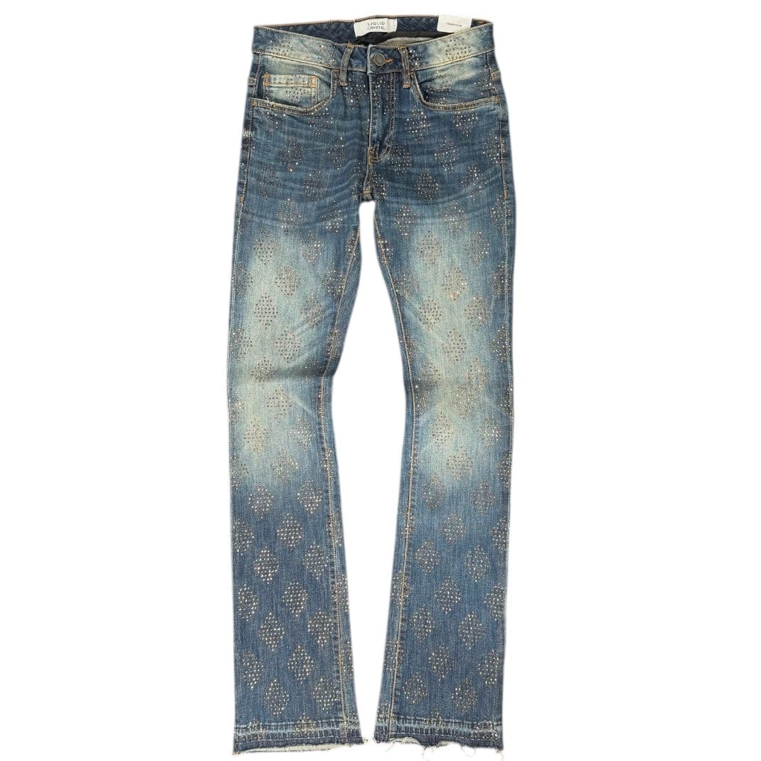 Liquid Crystals Diamond Crystals Denim (Vintage) JTF2317