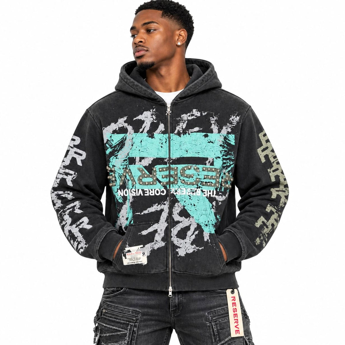 GFTD La Truth Zip Up Hoodie (Black)