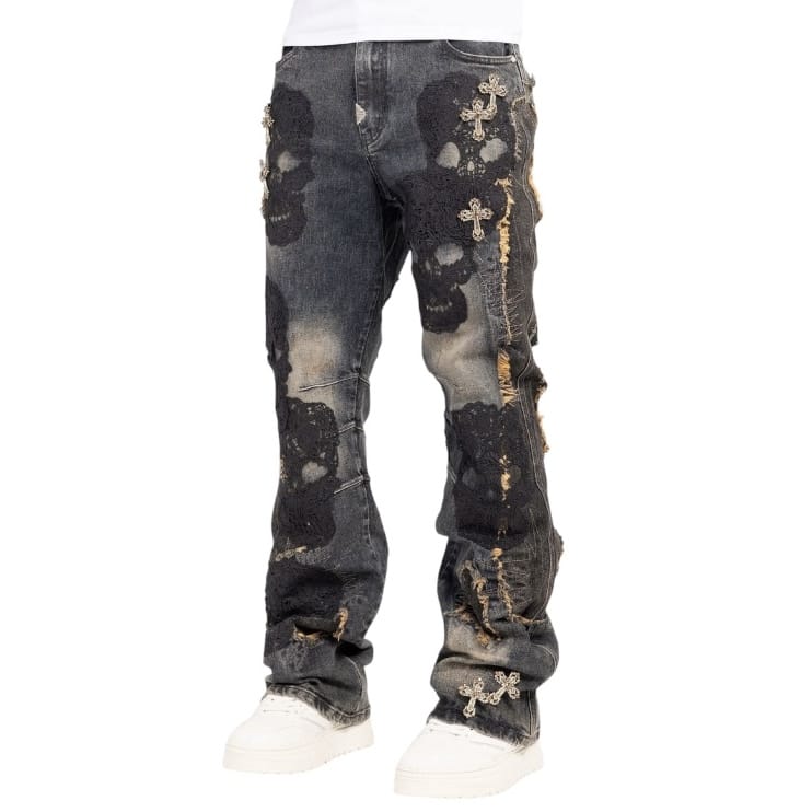 Guapi Sacred Skull Denim (Black Wash) 820SSD28