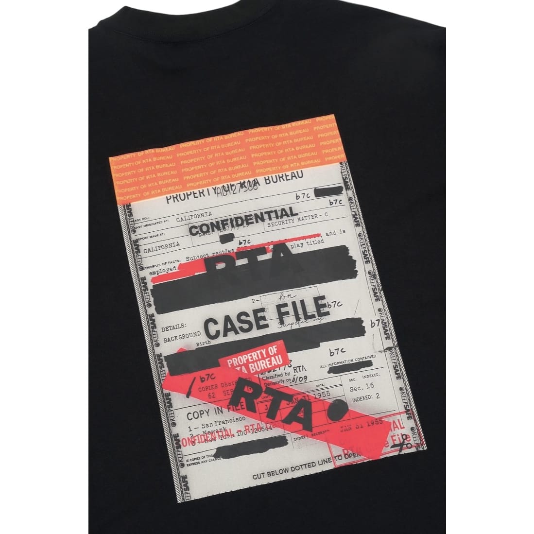 Rta Colin Oversized Short Sleeve Tee (Black Case File) MCVUK1447-T1322BKCFL