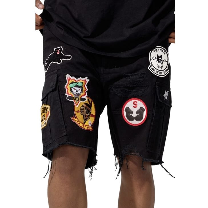 Jordan Craig Retro War Angel Cargo Shorts (Black) 4437