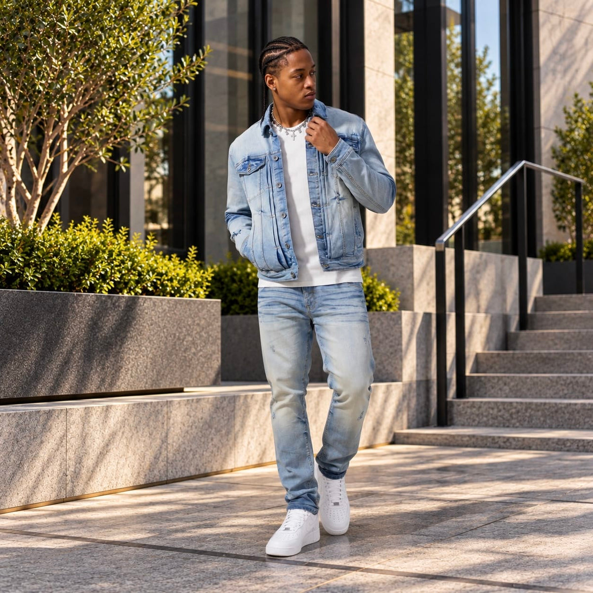 Jordan Craig Collins Straight Fit Foundry Denim Jean (Iced Lager) JC2385