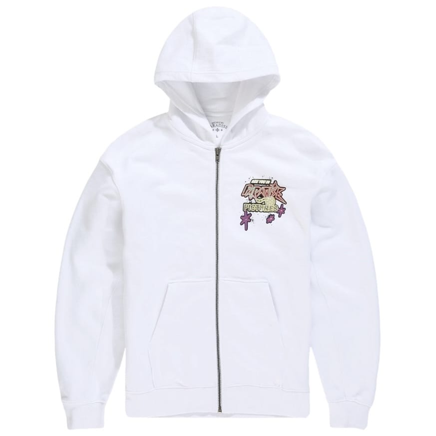 See You In Paradise Pictures Zip Up Hoodie (White) 8262H