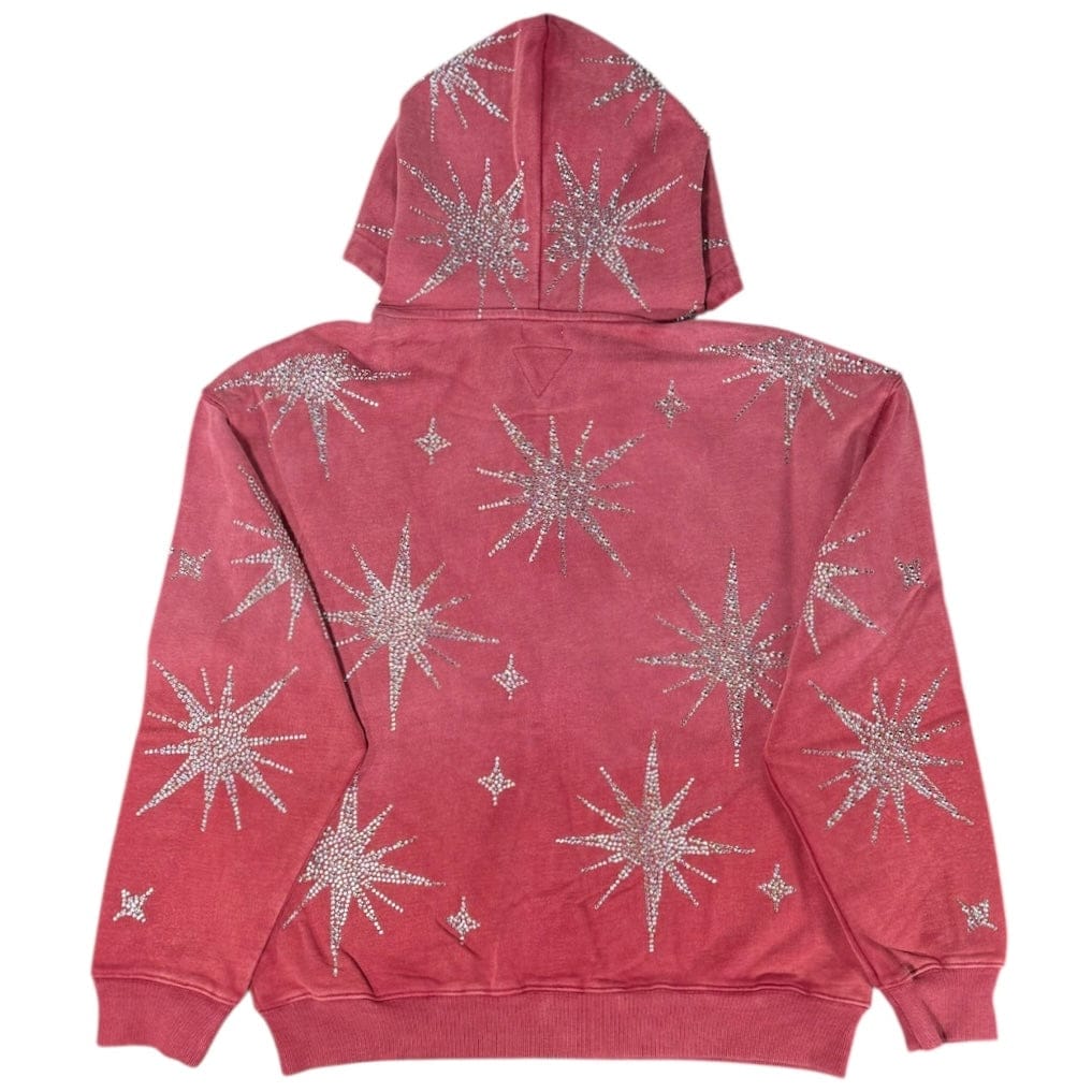 Majestik Star Stud Garment Dyed Heavy F. Terry Zip Hoodie (Burgundy) FH2501