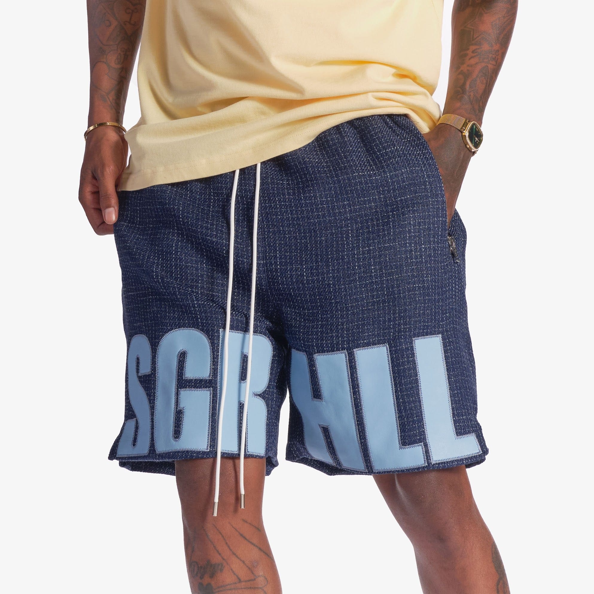"Open Mind" Shorts (navy blue)