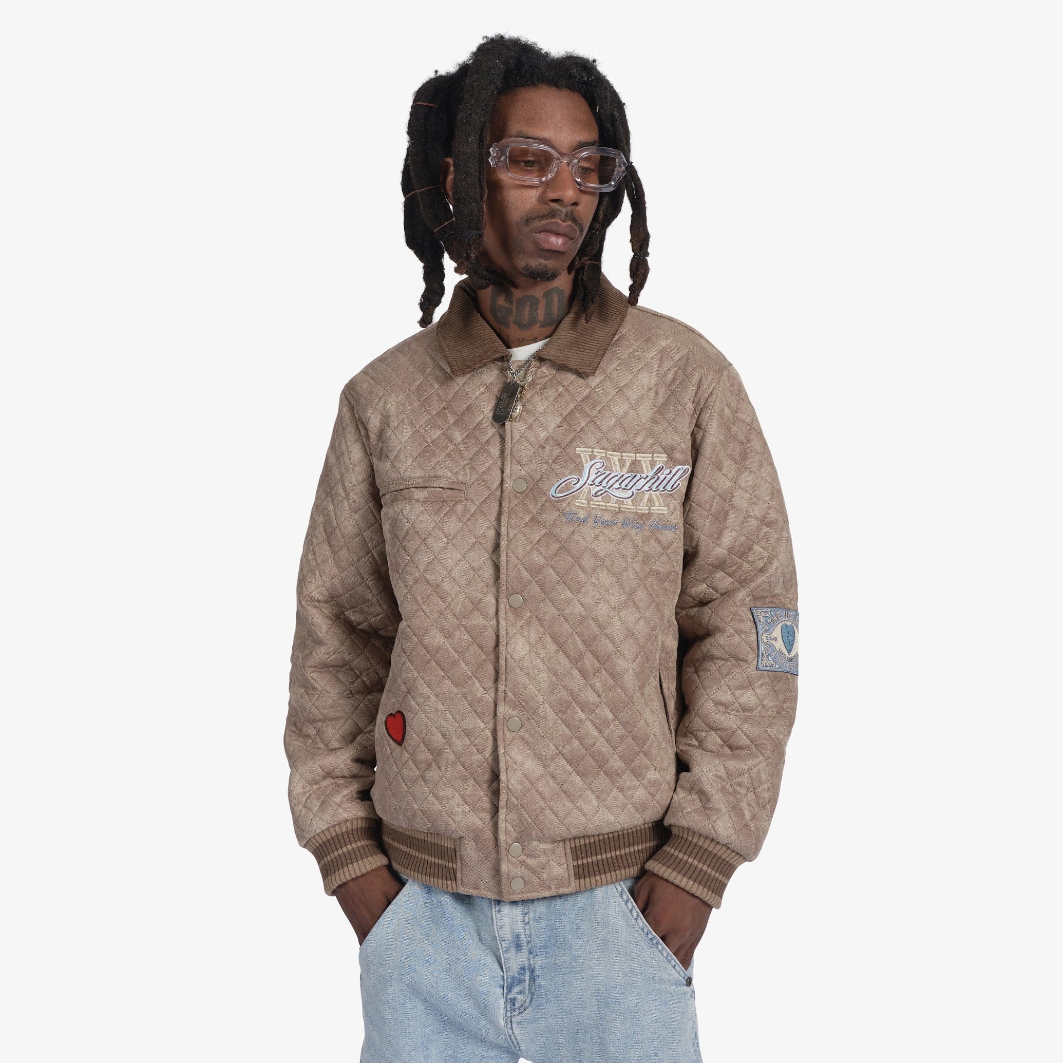 "The Heart" Quilted Jacket (beige)
