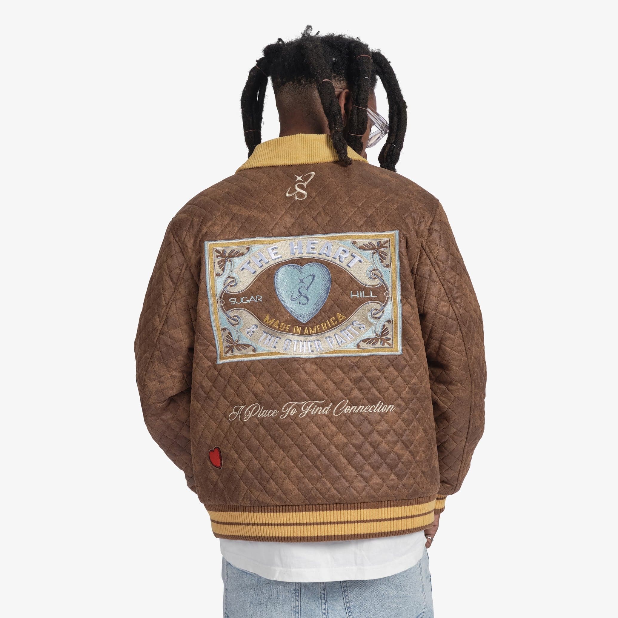 "The Heart" Quilted Jacket (brown)