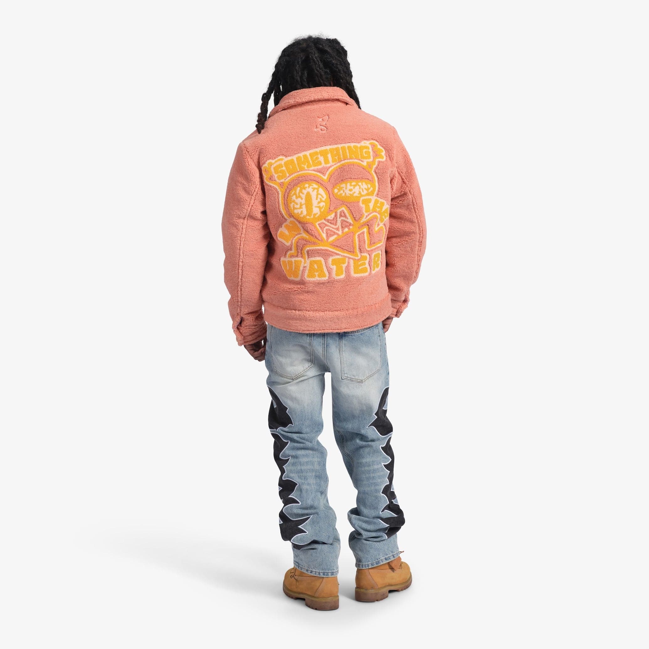 "Toxins" Plush Jacket (coral)