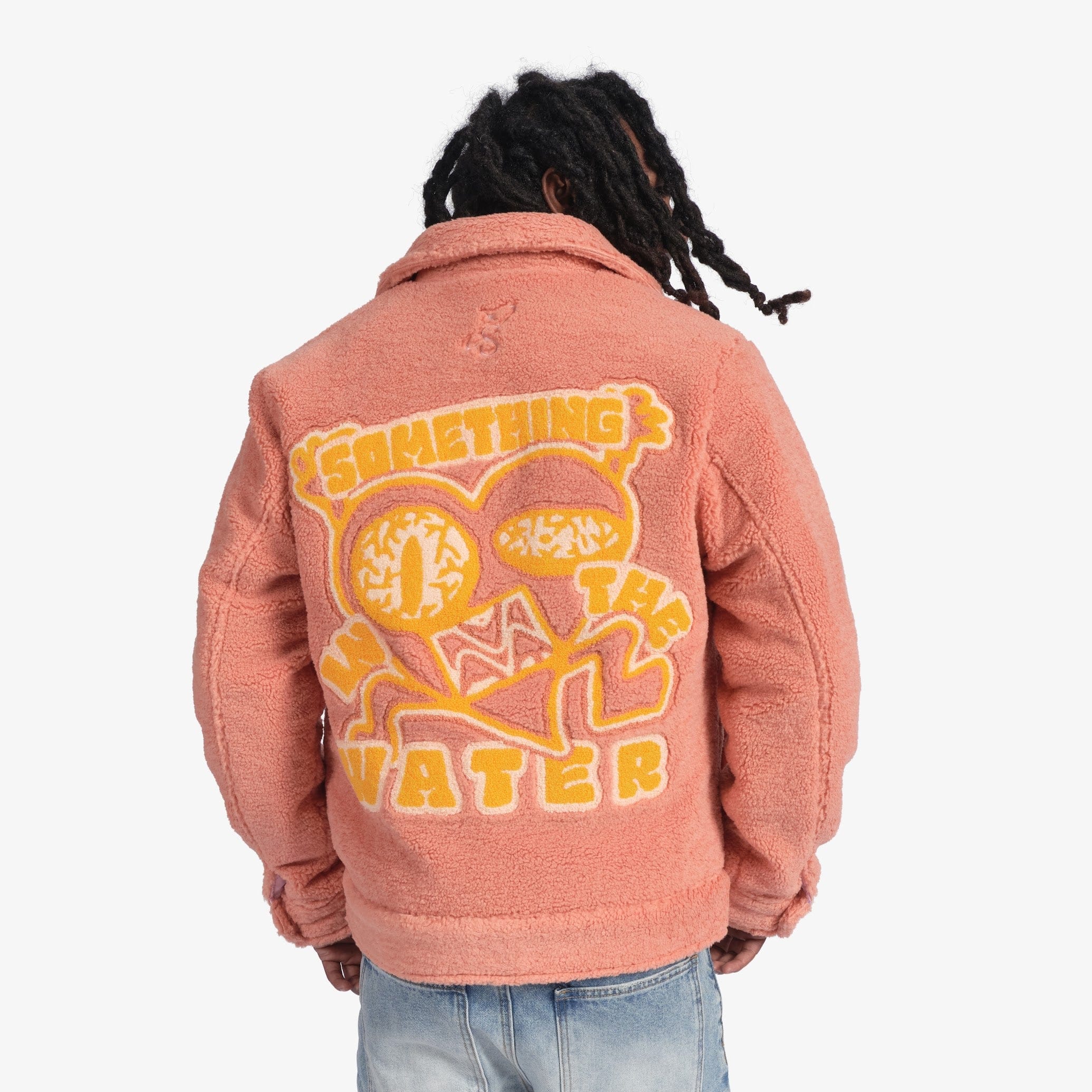 "Toxins" Plush Jacket (coral)