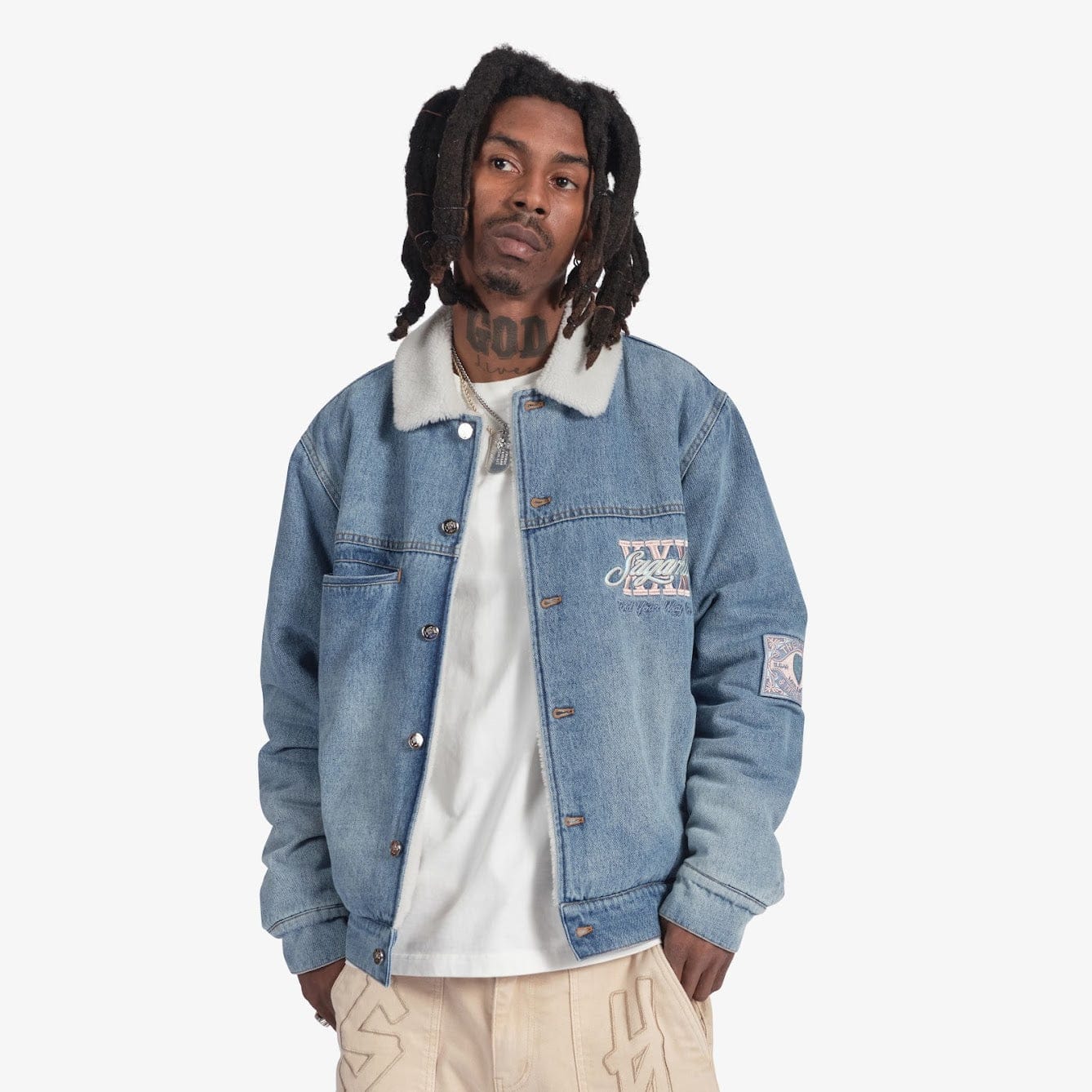 "The Heart" Denim Jacket (washed blue)