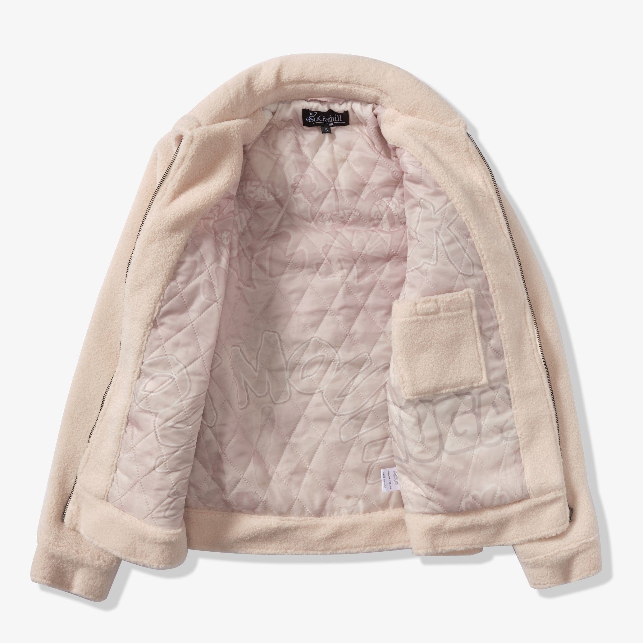 "Toxins" Plush Jacket (ivory)