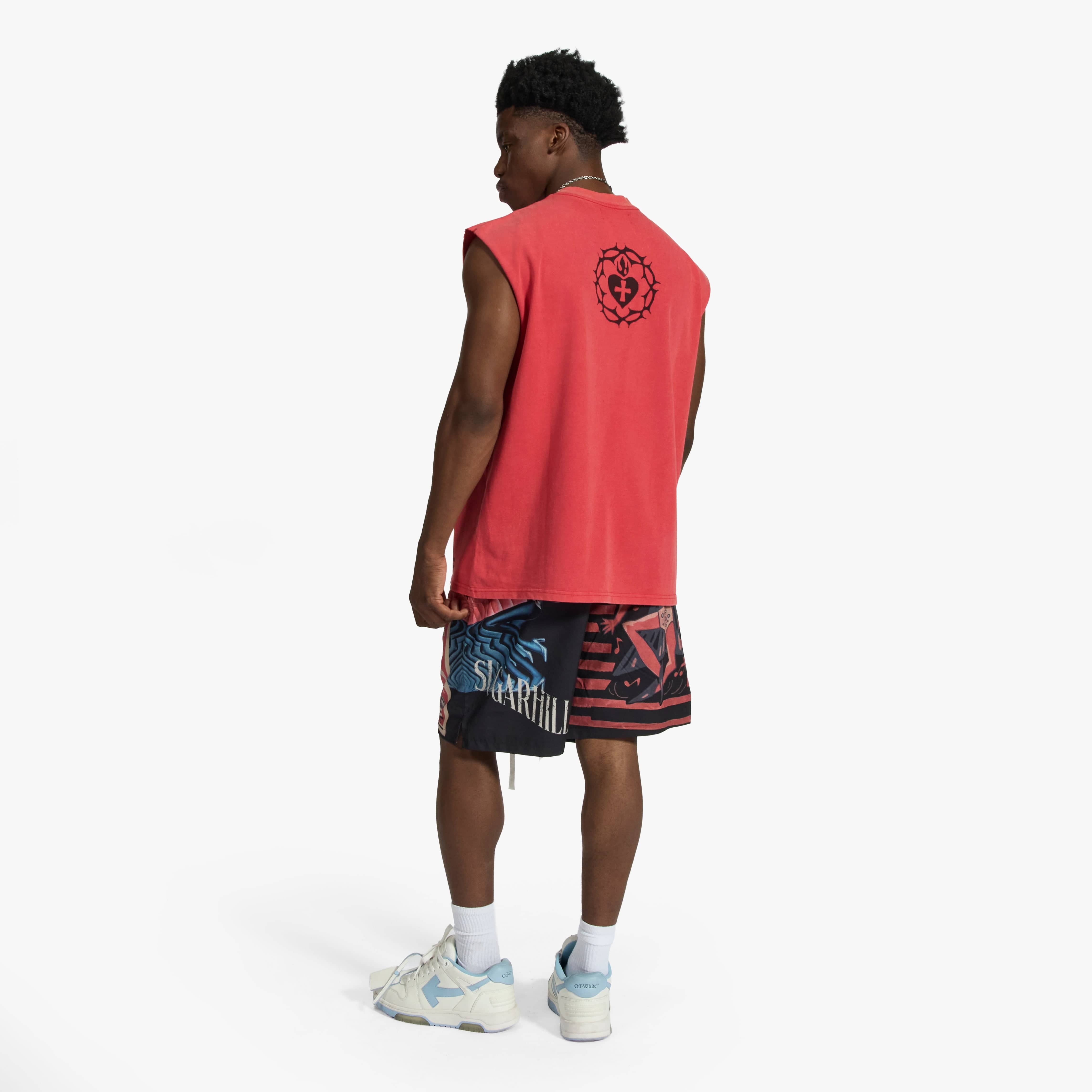 "Dancing" Poly Shorts (black/red)