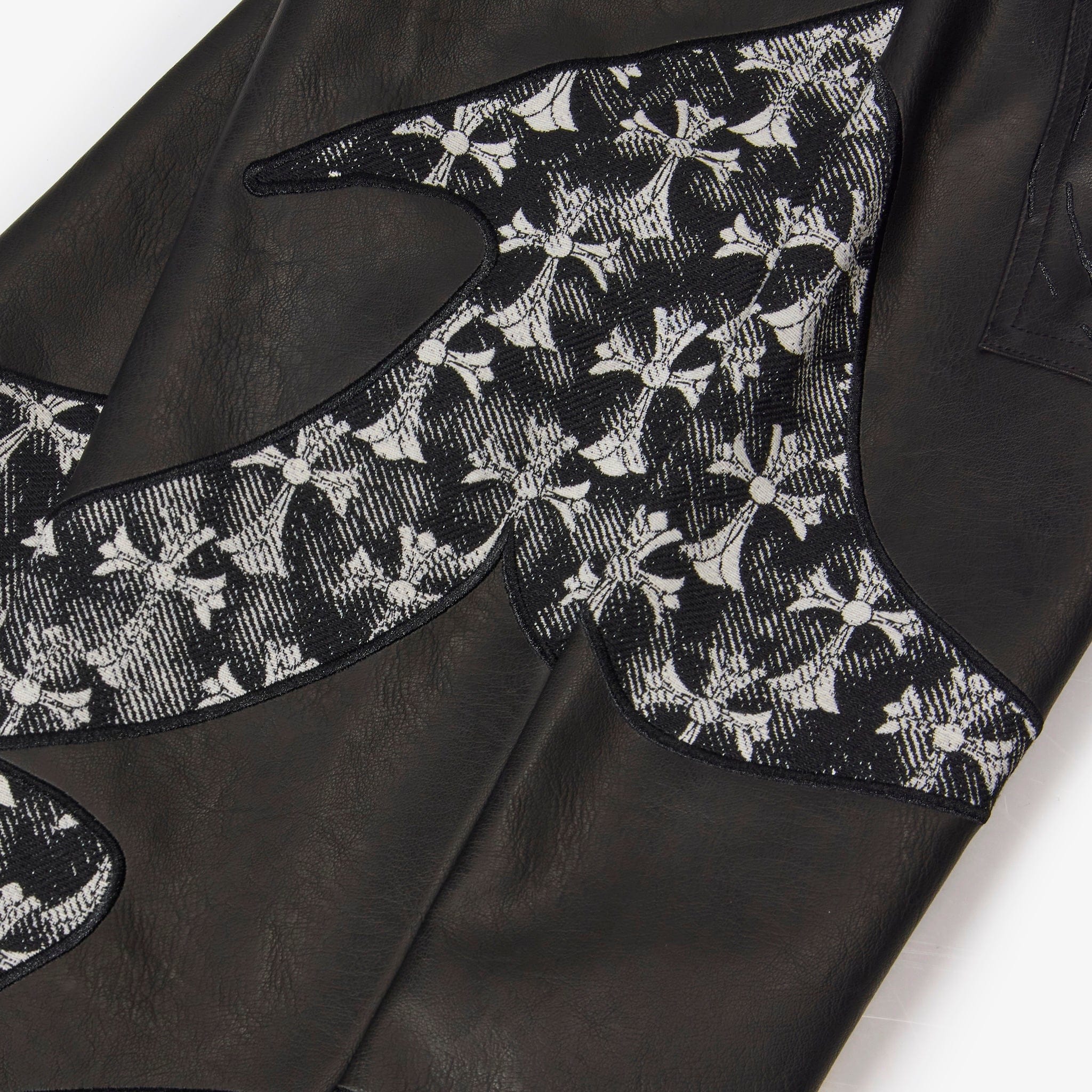 "Sabotage" Leather Pants (black crosses)