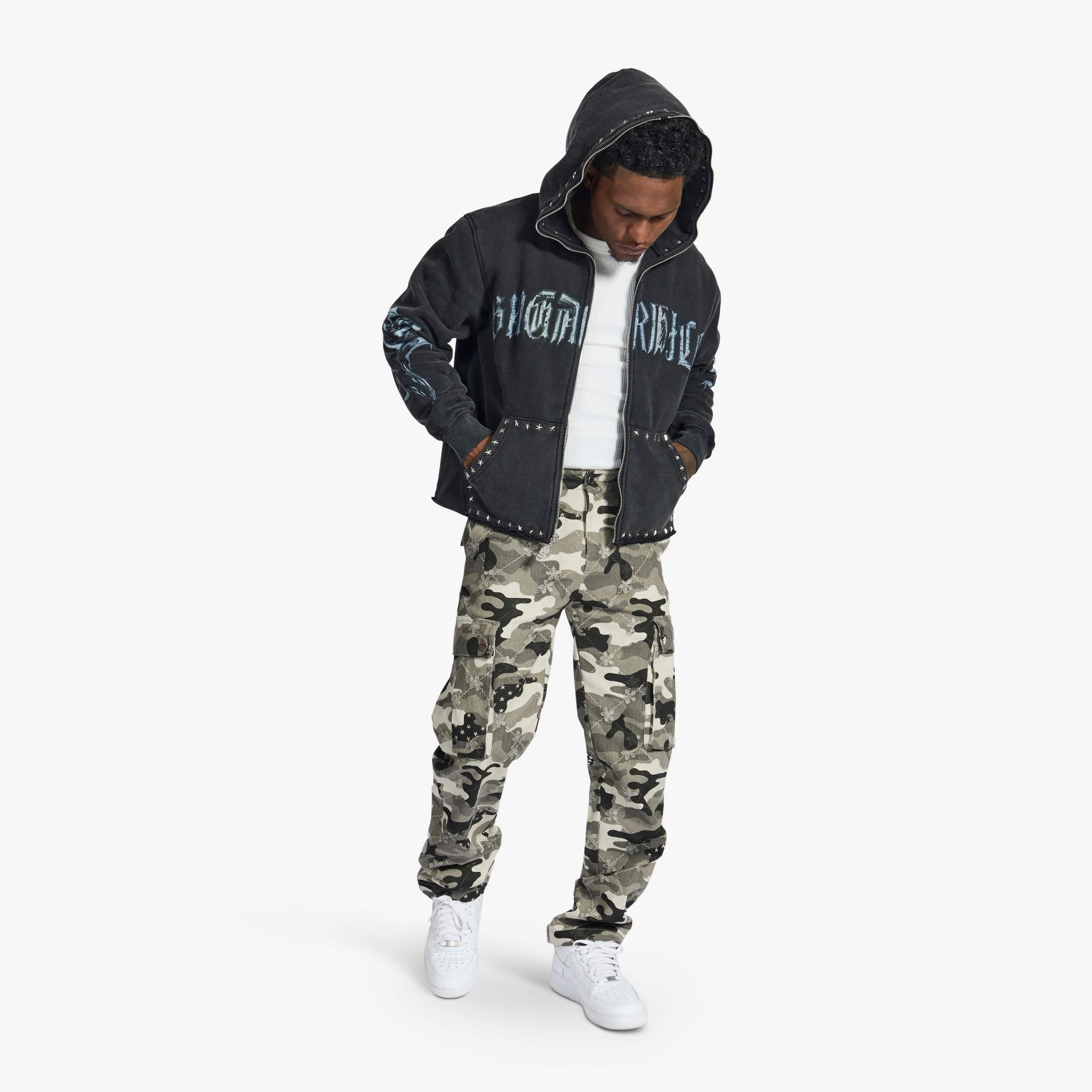 "Kosovo" Cargo Pants (gray camo)