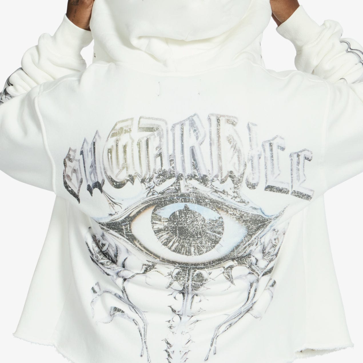 "Body Shop" Full-Zip Hoodie (white)