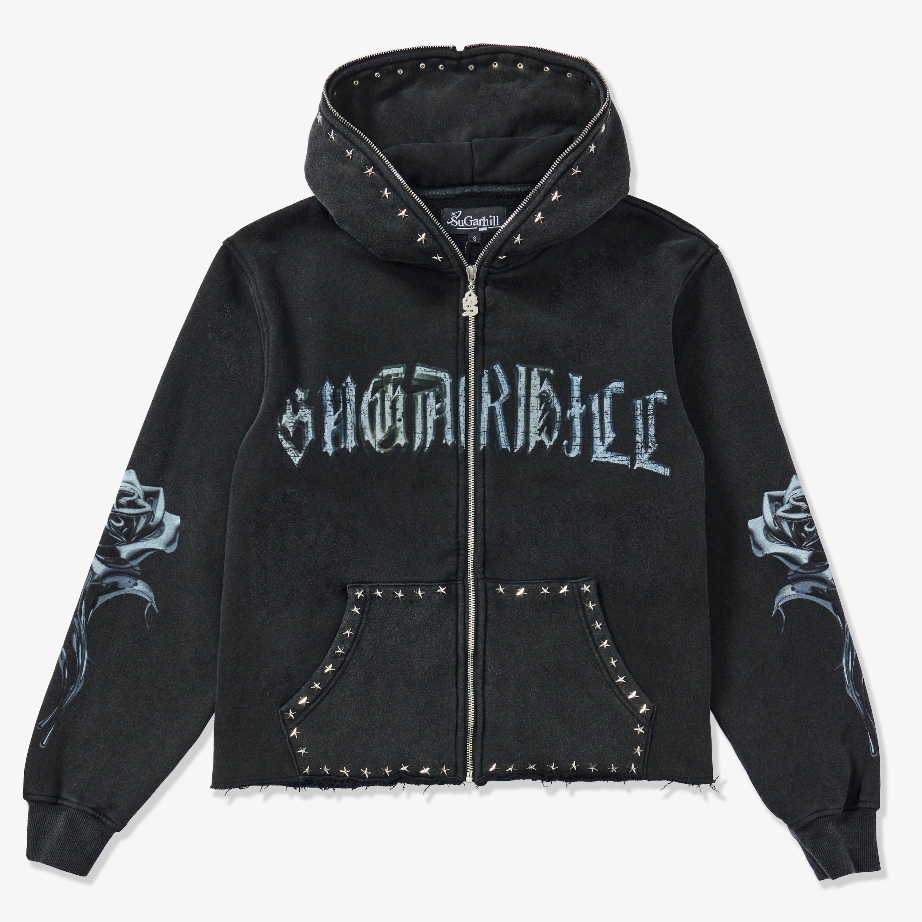 "Body Shop" Full-Zip Hoodie (black vintage)