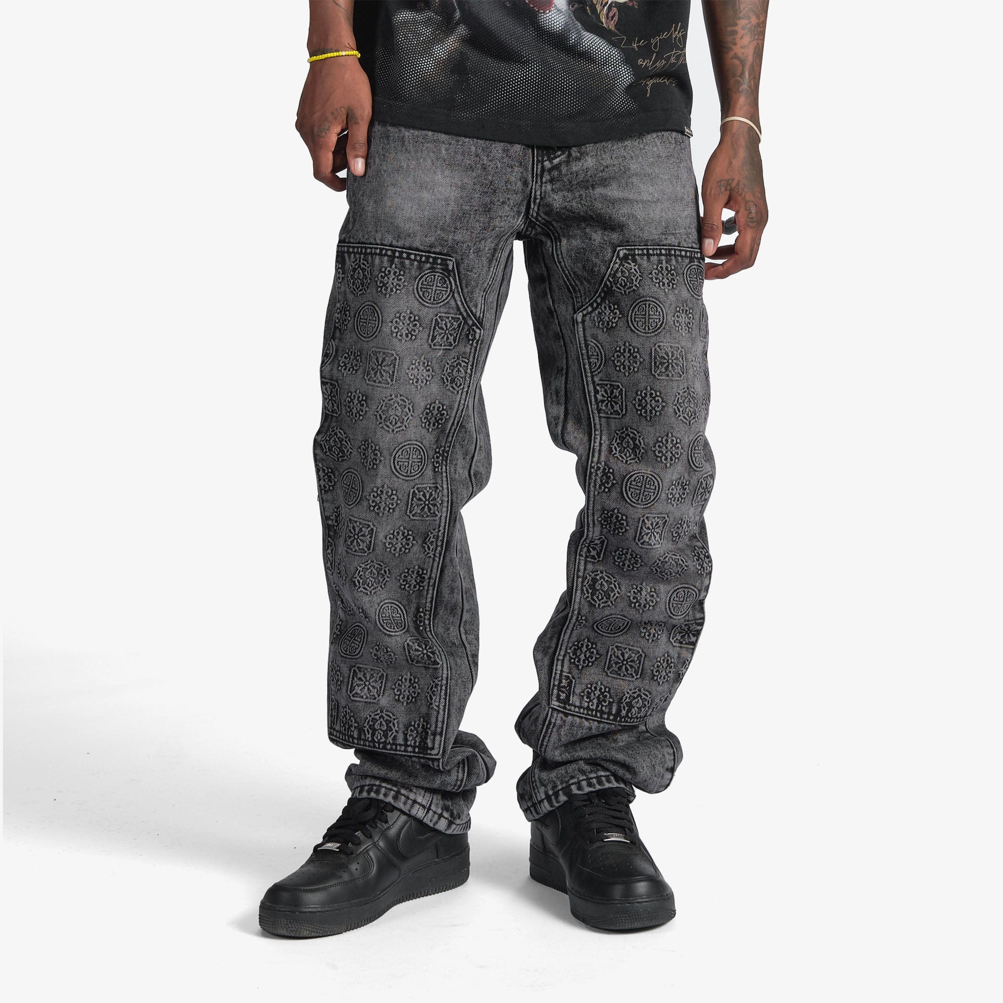 "Carloman" Relaxed-Fit Jeans (black wash)