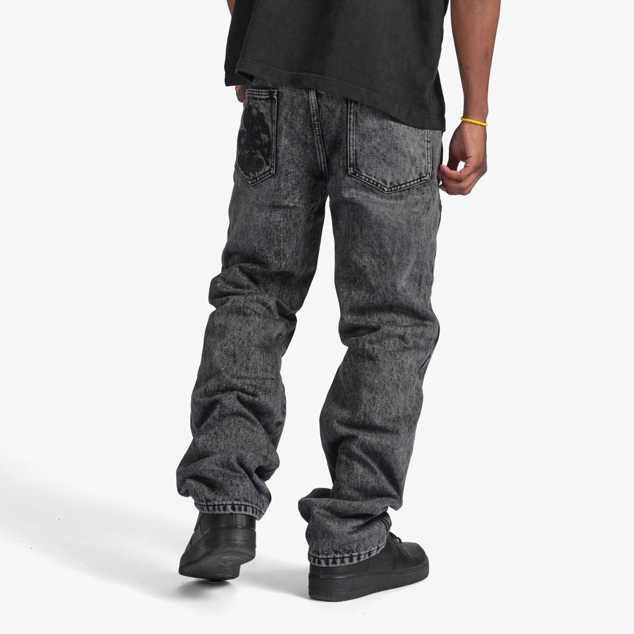 "Carloman" Relaxed-Fit Jeans (black wash)
