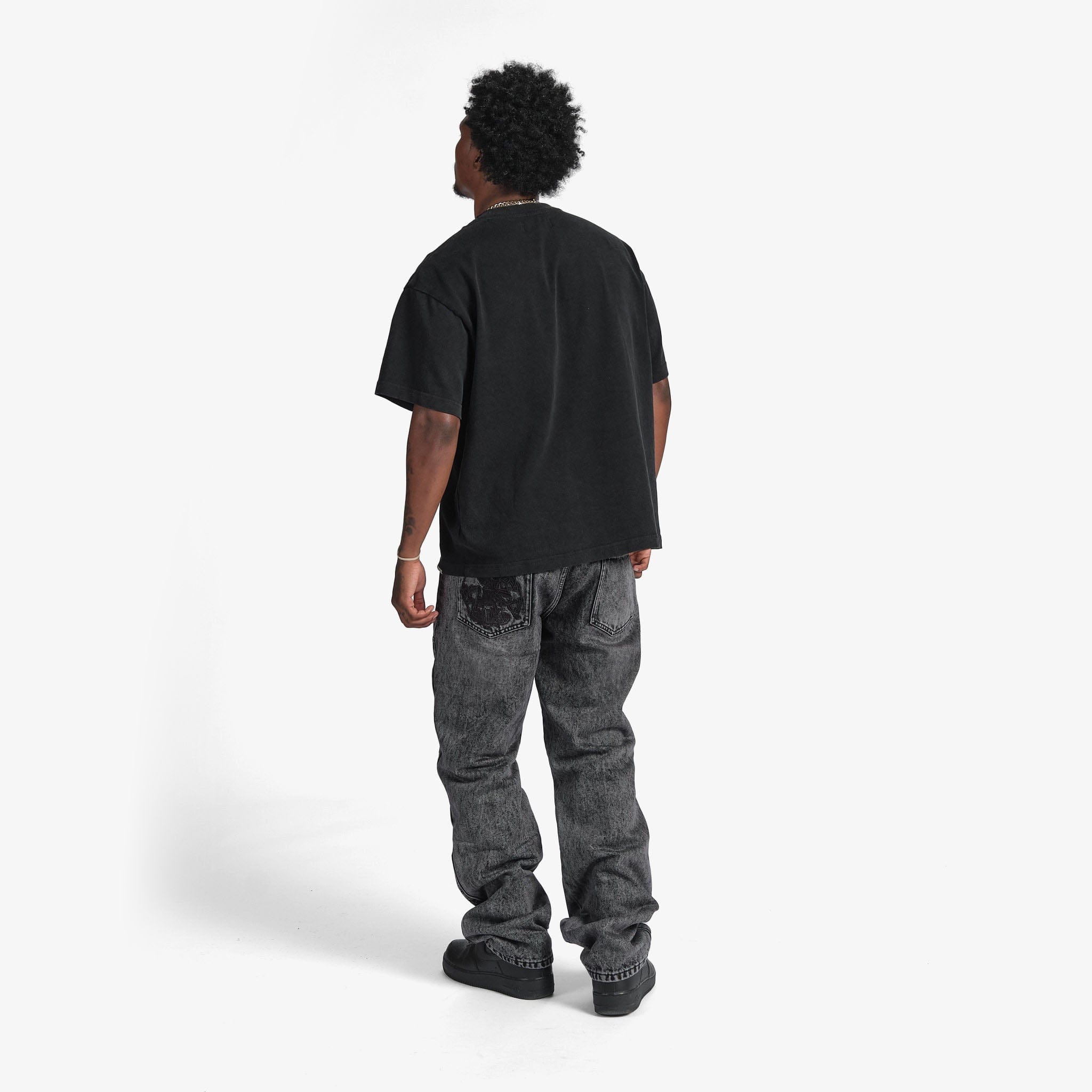 "Carloman" Relaxed-Fit Jeans (black wash)
