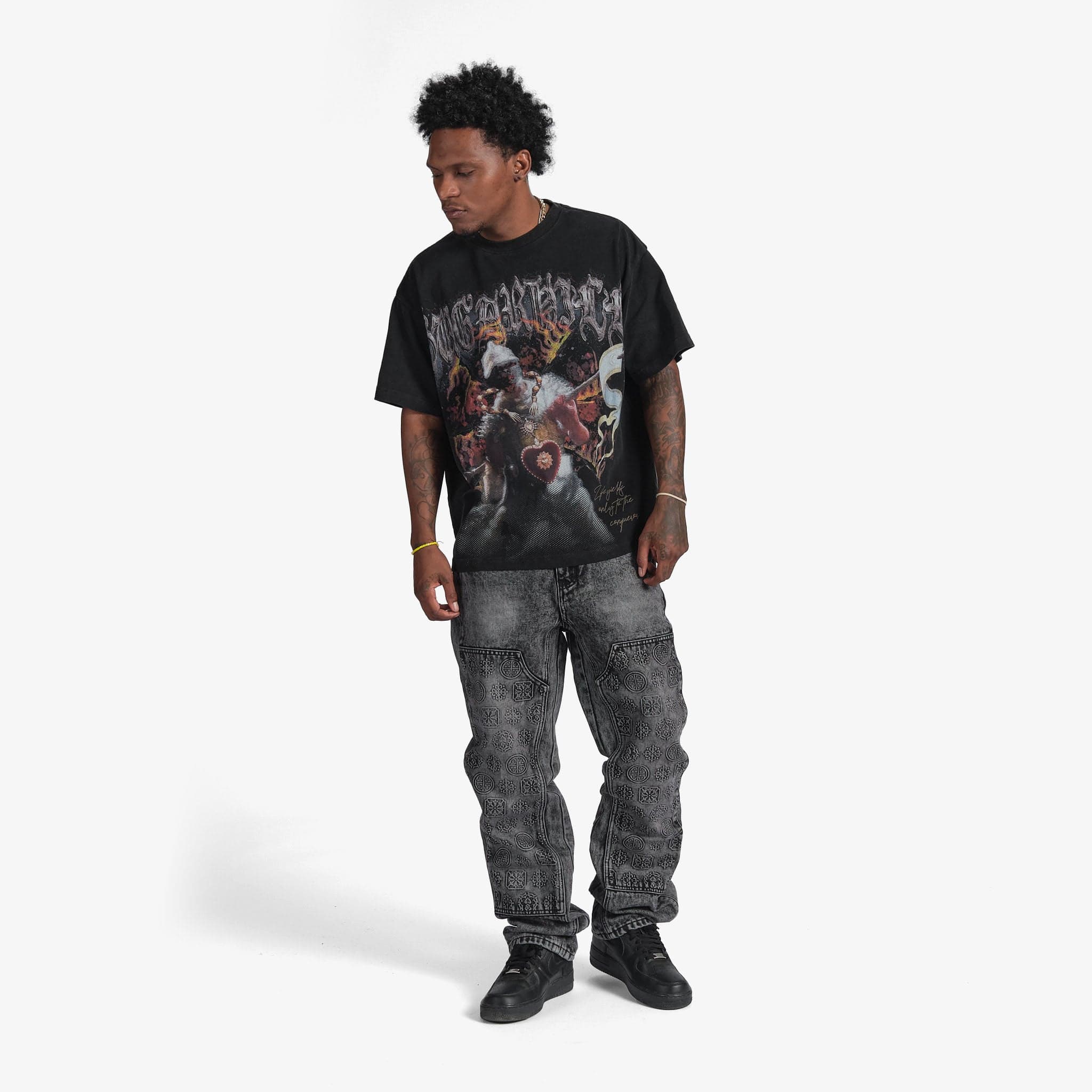 "Carloman" Relaxed-Fit Jeans (black wash)