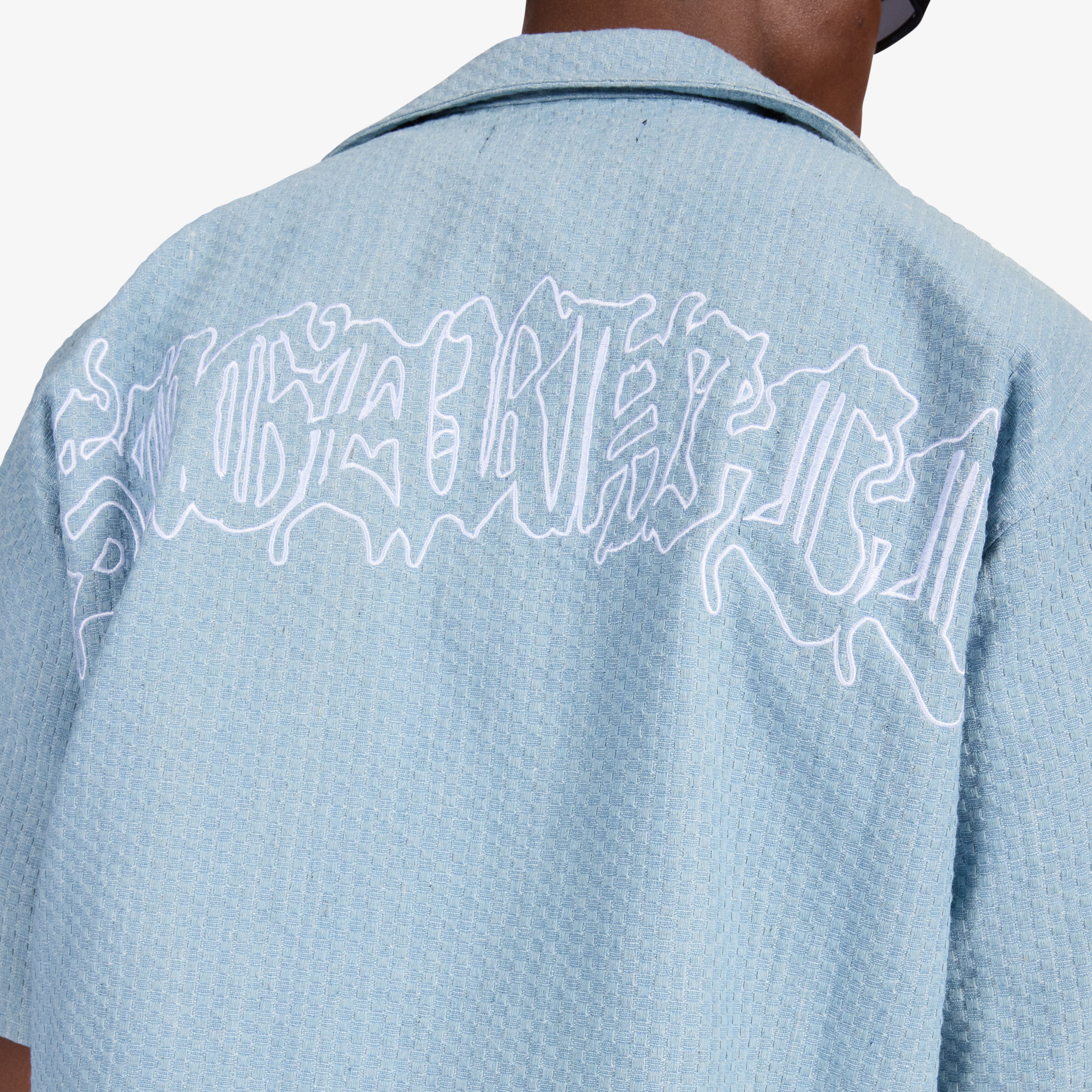 "Springfield" Jacquard Work Shirt (light blue)