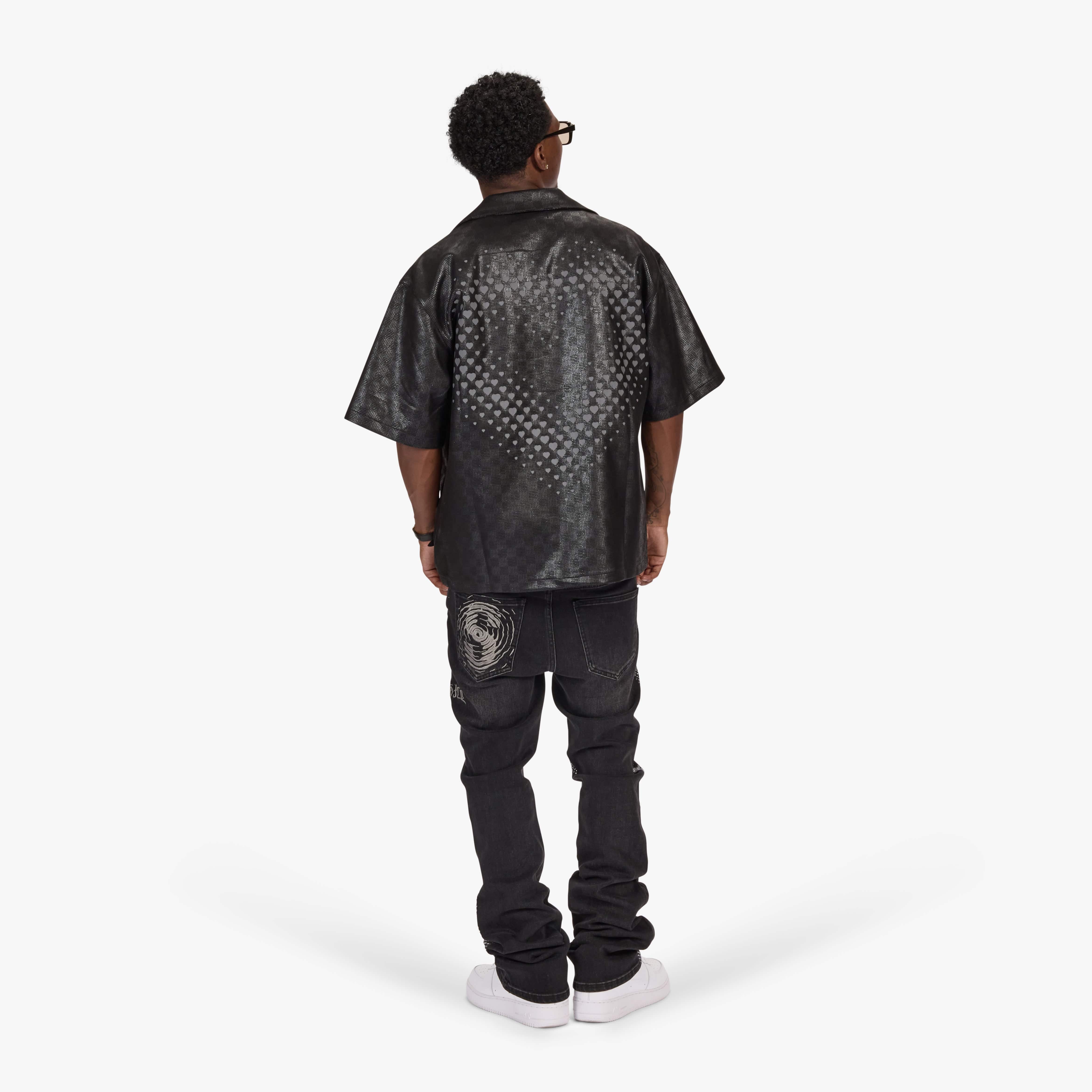 "Madison" Lounge Shirt (black sparkle)