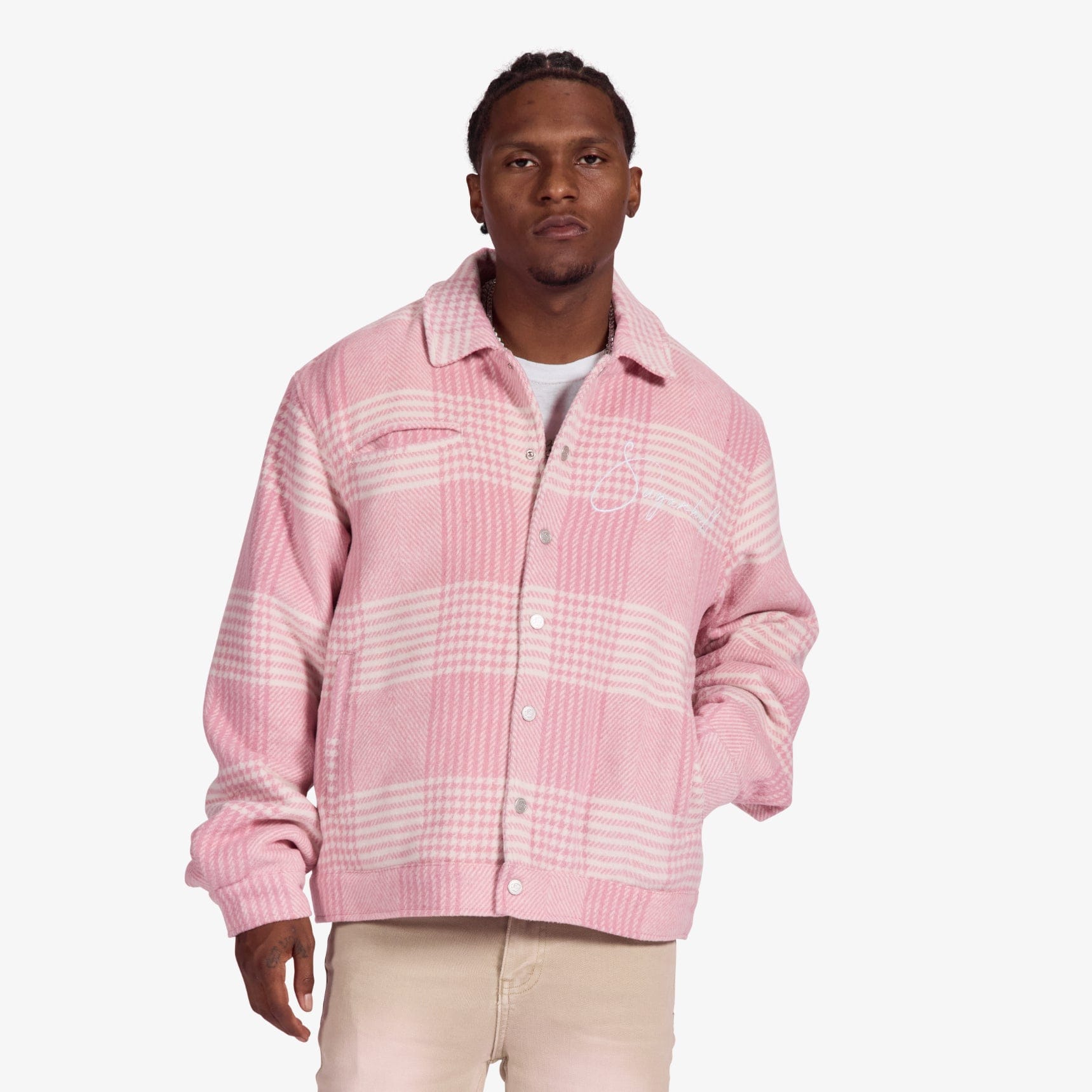 "Eastwood" Jacket (pink plaid)