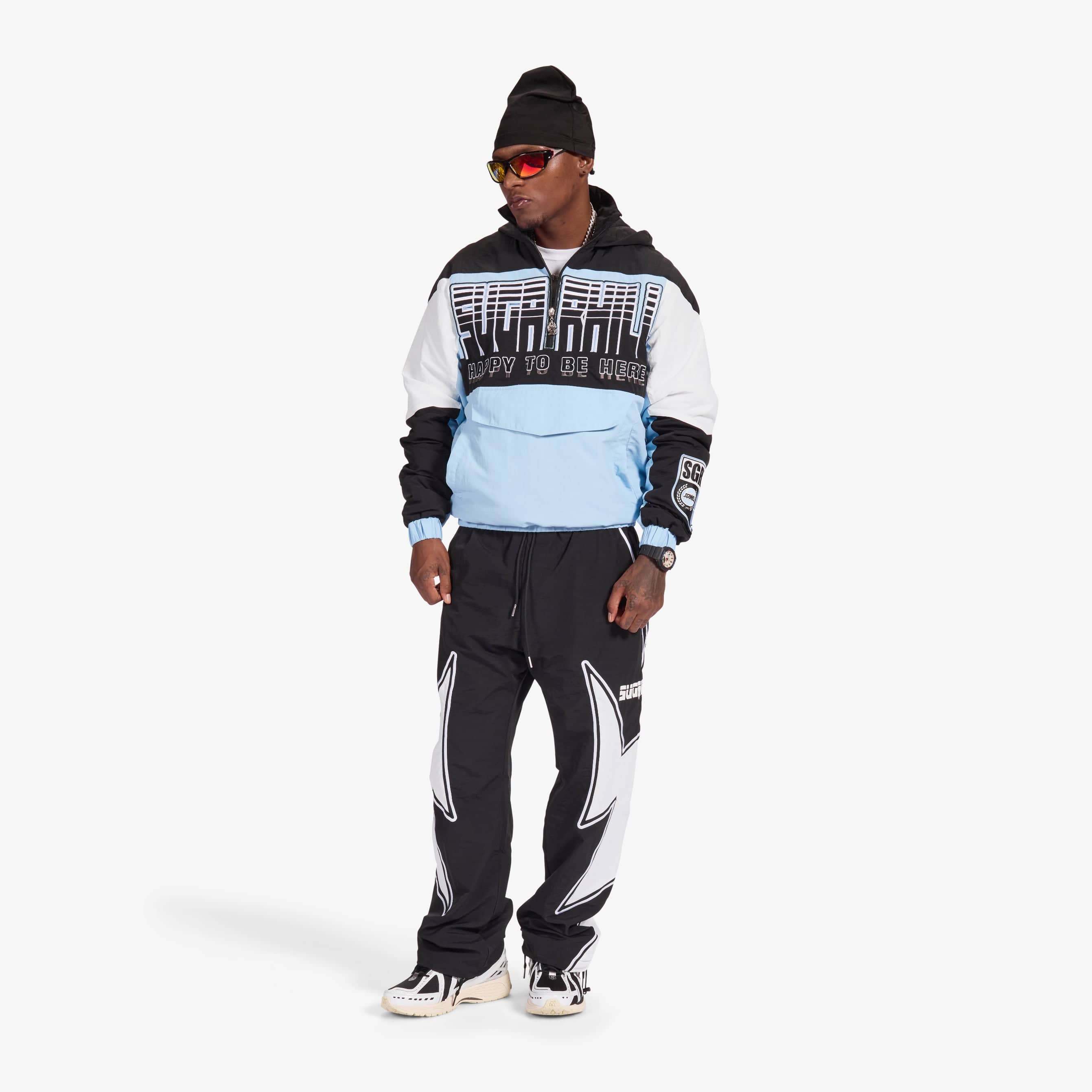 "Storm" Starter Jacket (baby blue/black)
