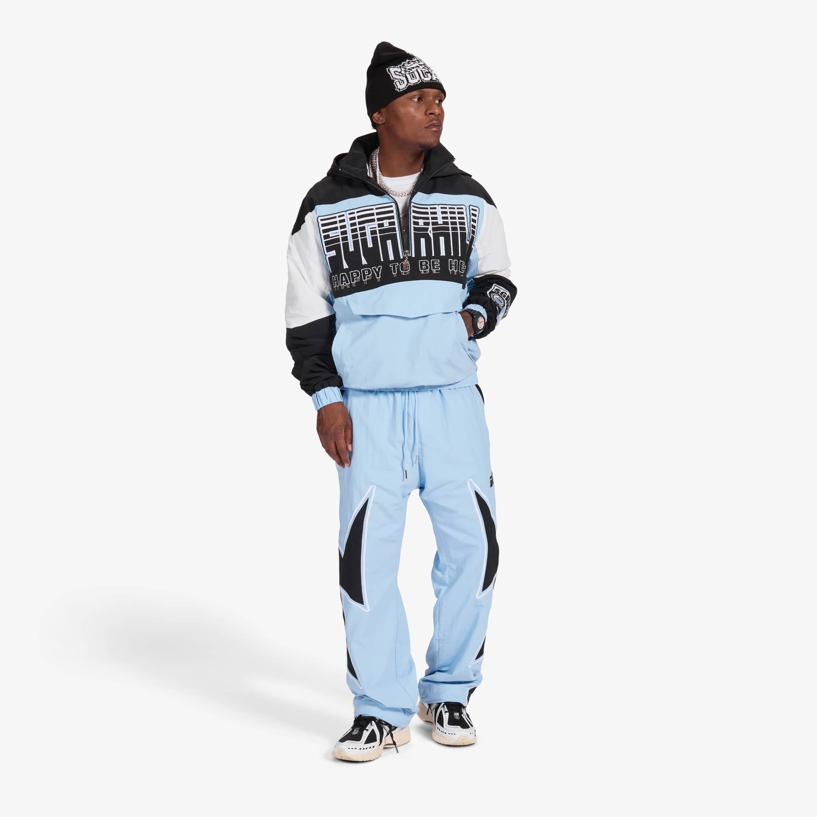 "Storm" Starter Jacket (baby blue/black)