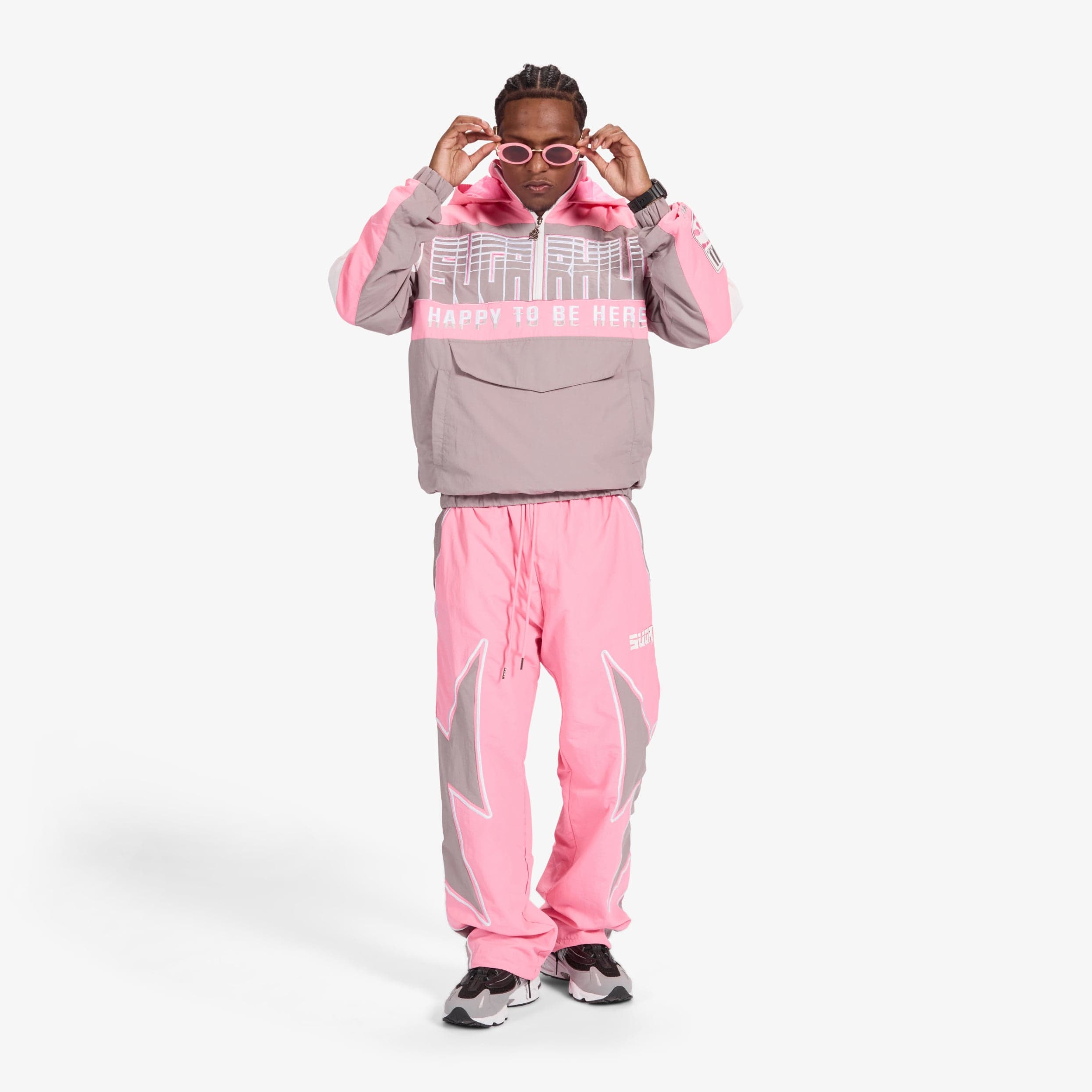 "Storm" Starter Jacket (pink/gray)