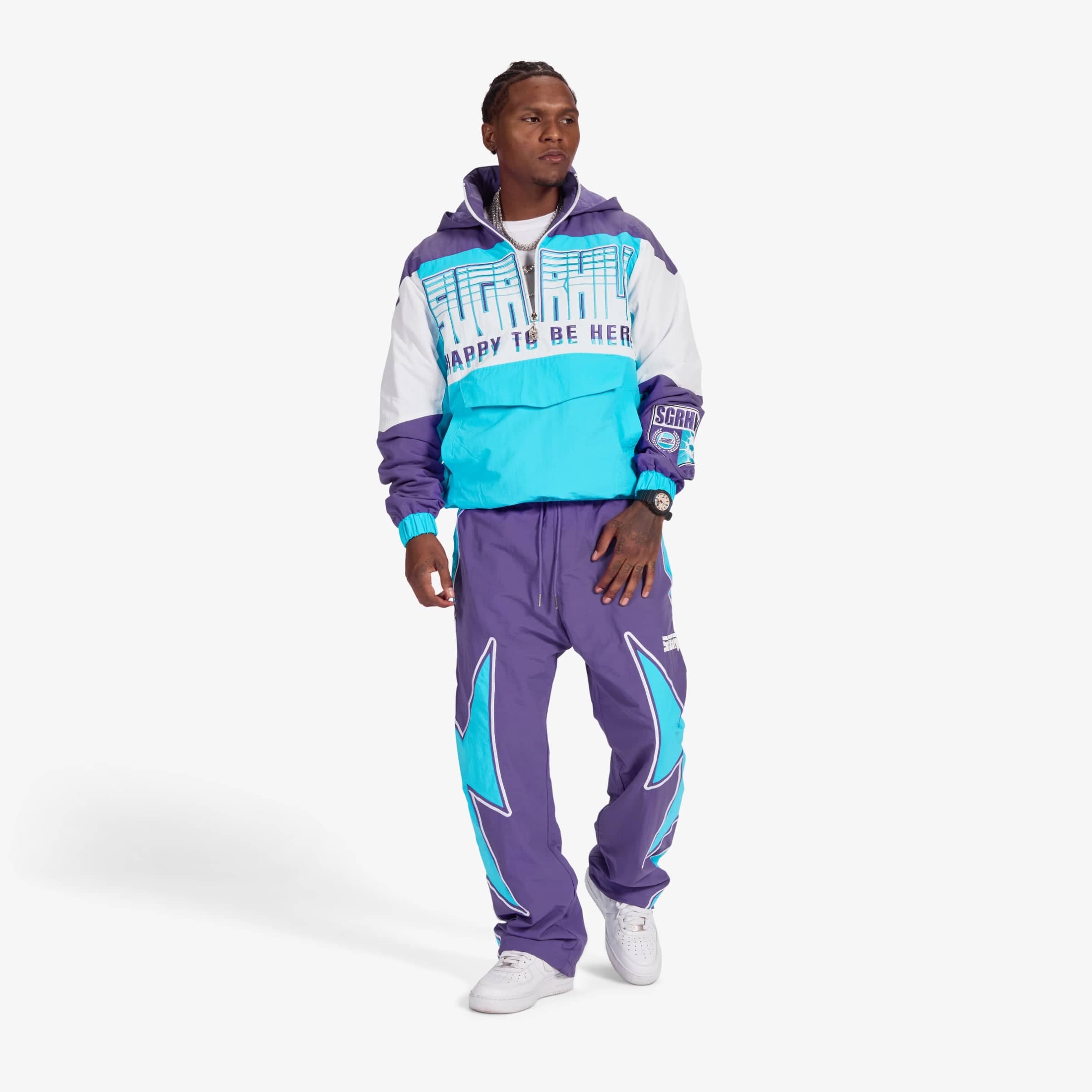 Bolt" Windbreaker Pants (purple)