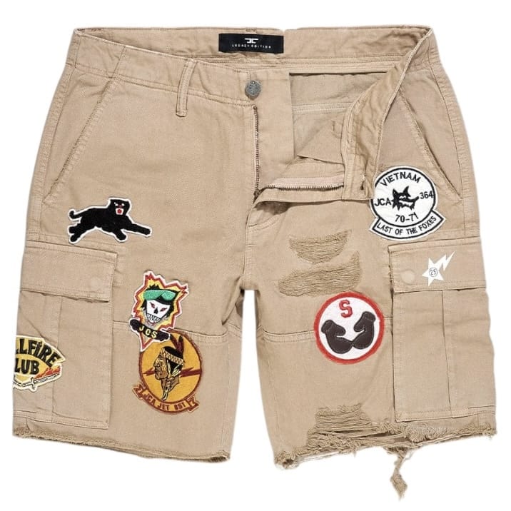 Jordan Craig Retro War Angel Cargo Shorts (Khaki) 4437
